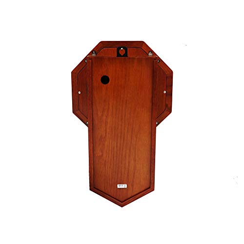 Light Oak Traditional Schoolhouse Wall Clock with Chime & Pendulum S81635