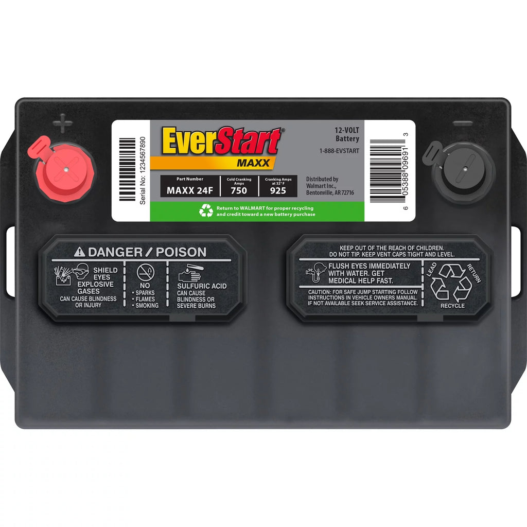 Group Size 24F 12 Volt 750 CCA Lead Acid Automotive Battery U328064