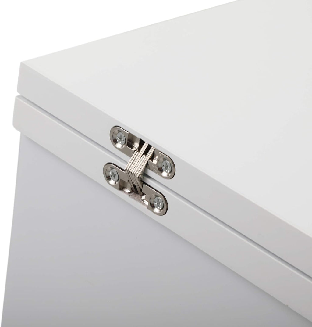 White Foldable Sewing Table with Storage T5977