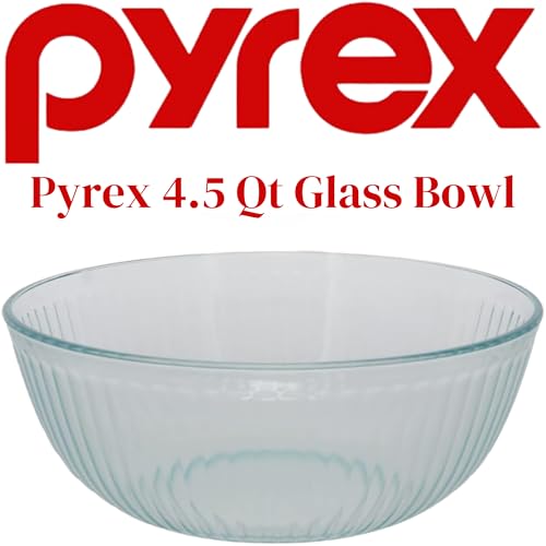 4.5 Quart Glass Mixing Bowl With Blue Lid L117915