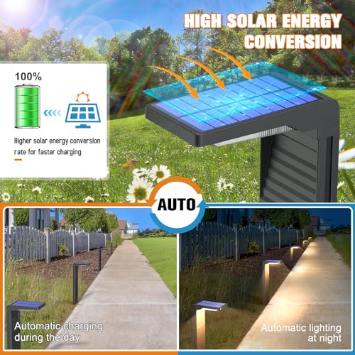 Solar Pathway Lights 4pack, Warm White and Cool White Light L10380