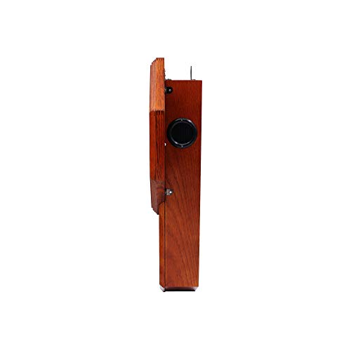 Light Oak Traditional Schoolhouse Wall Clock with Chime & Pendulum S81635