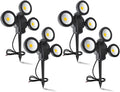 6W 3 Head 3000K Warm White IP65 Waterproof LED Landscape Lights (4 Pack) B4796