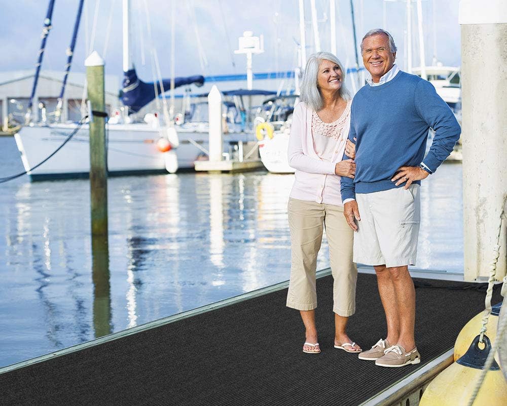 Indoor Outdoor Carpet Runner with Skid-Resistant Rubber Backing N543