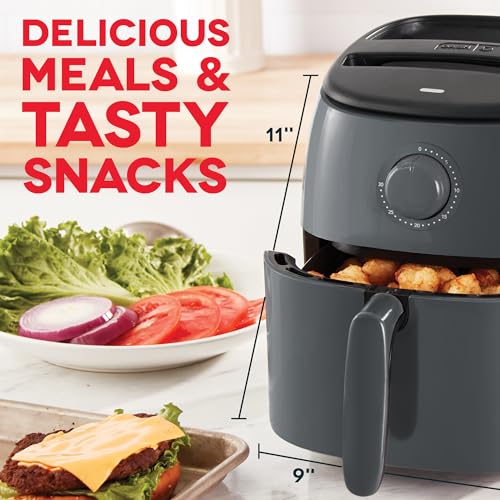 Compact Grey 2.6 Qt. Electric Air Fryer Oven E505