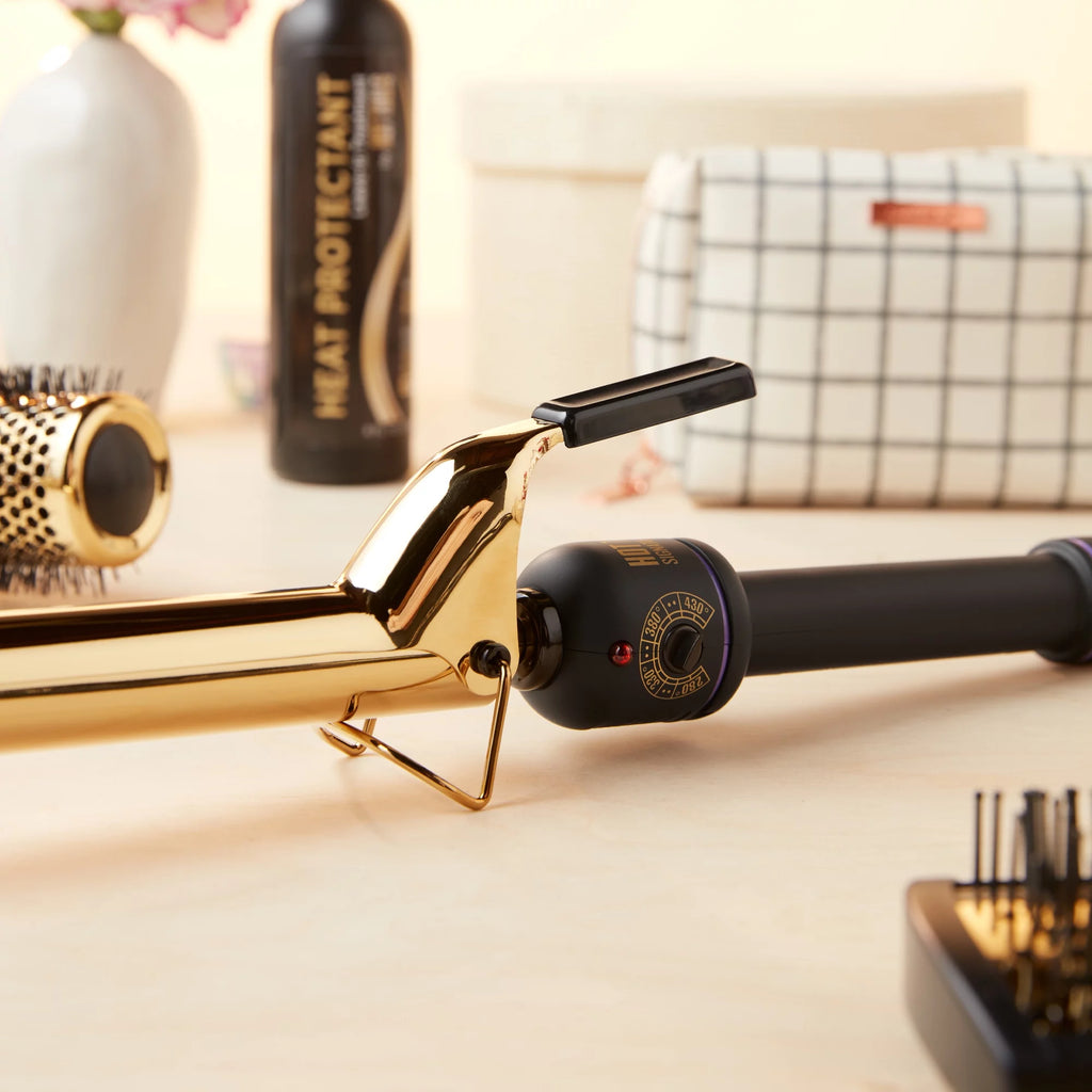 Gold and Black 1" Curling Iron H287