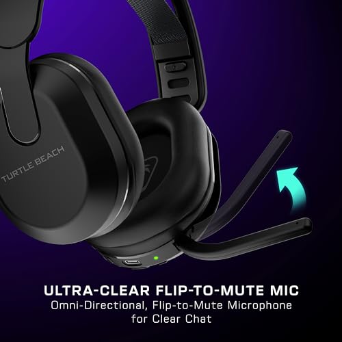 Wireless Gaming Headset with Bluetooth, Memory Foam Cushions, Flip-to-Mute Mic Q454
