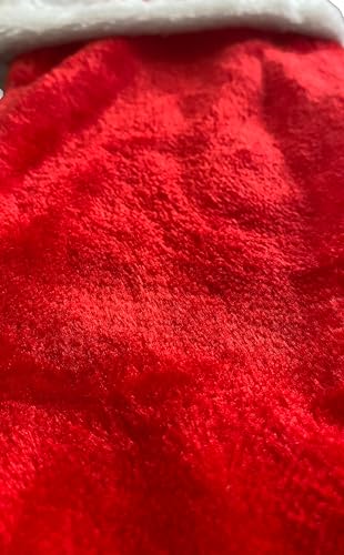 Embroidered Red Plush Christmas Stocking G4485