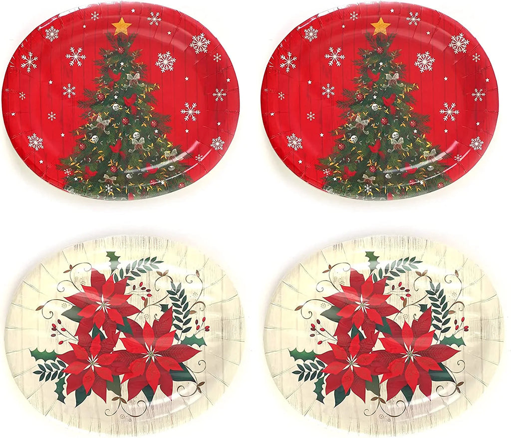 13" X 10.5" Oval Paper Disposable Plates, 48 Plates Z420