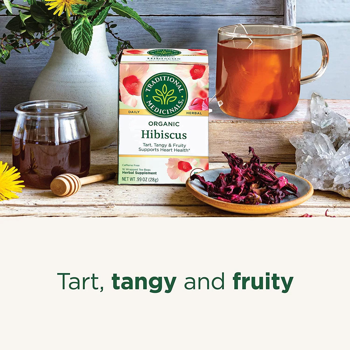 Organic Hibiscus Herbal Tea 16 Tea Bags Pack of 3 T207165