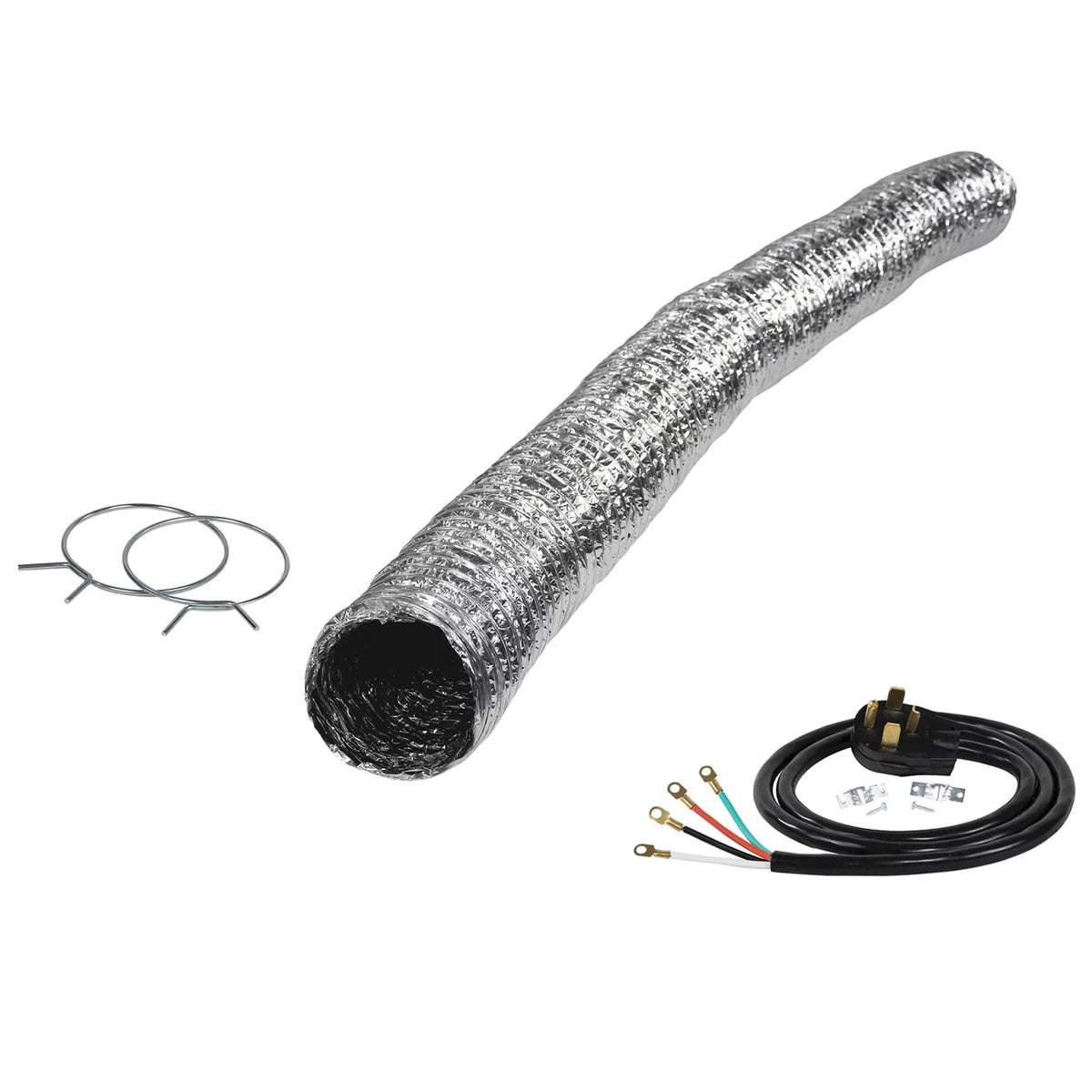 Electric Dryer Flex Duct Kit with 4-Wire 30-Amp 6ft Cord Q65355