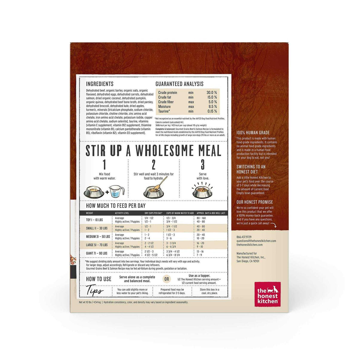 Dehydrated Gourmet Grains Beef & Salmon Dog Food G3122