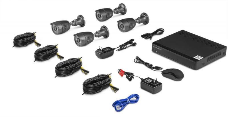 4-Channel DVR Security System with 4 Weatherproof Bullet Cameras Z948