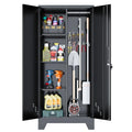 Metal Storage Cabinet with Lockable Doors and Pegboard G795