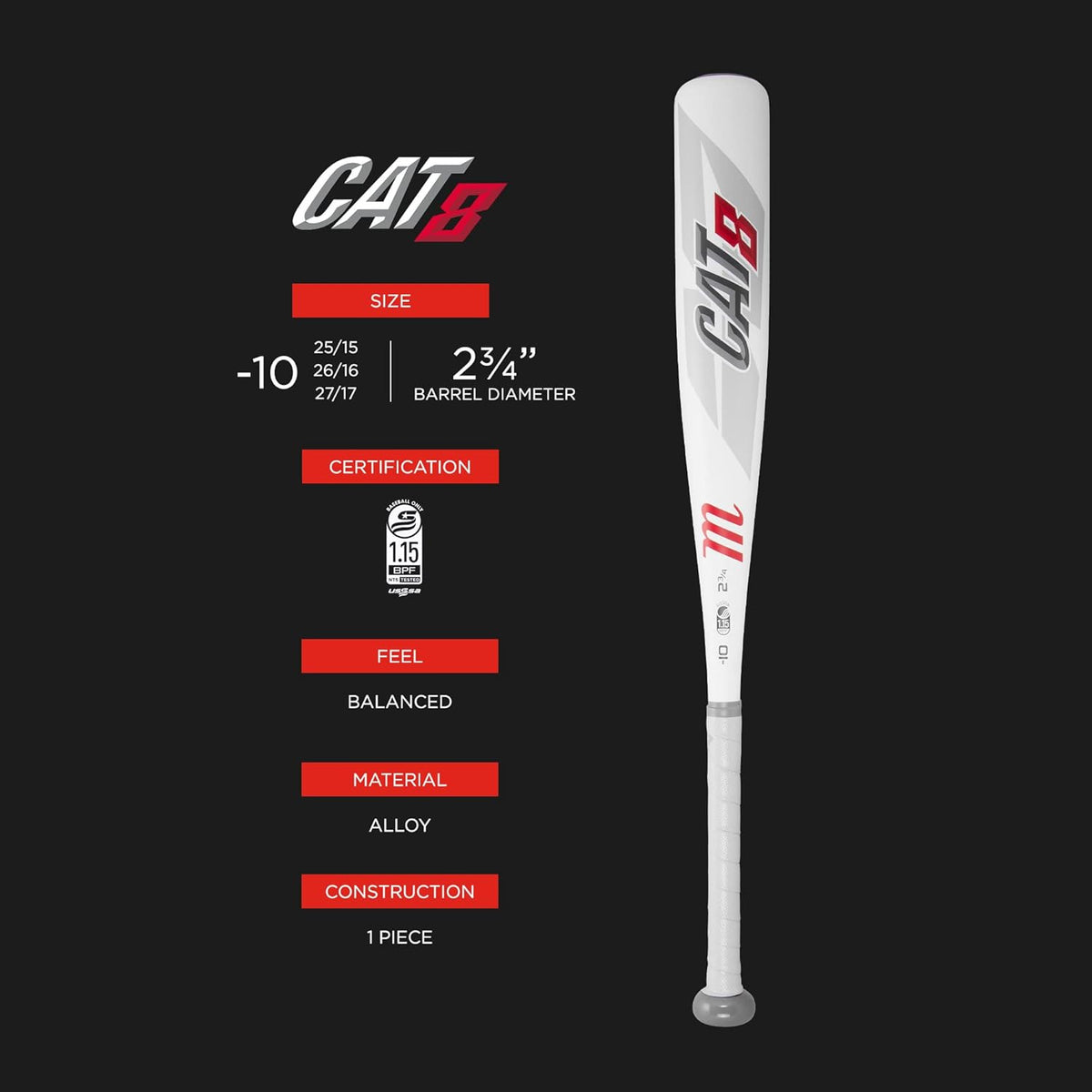 2 3/4" Barrel 27"/ 17 oz Baseball Bat J687