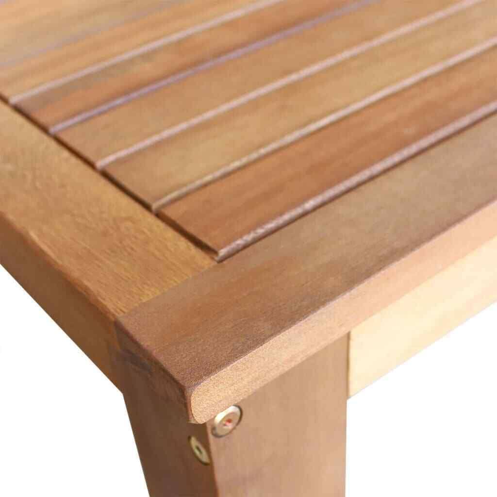 3 Pieces Solid Acacia Wood Bar Table and Chair Set A3144