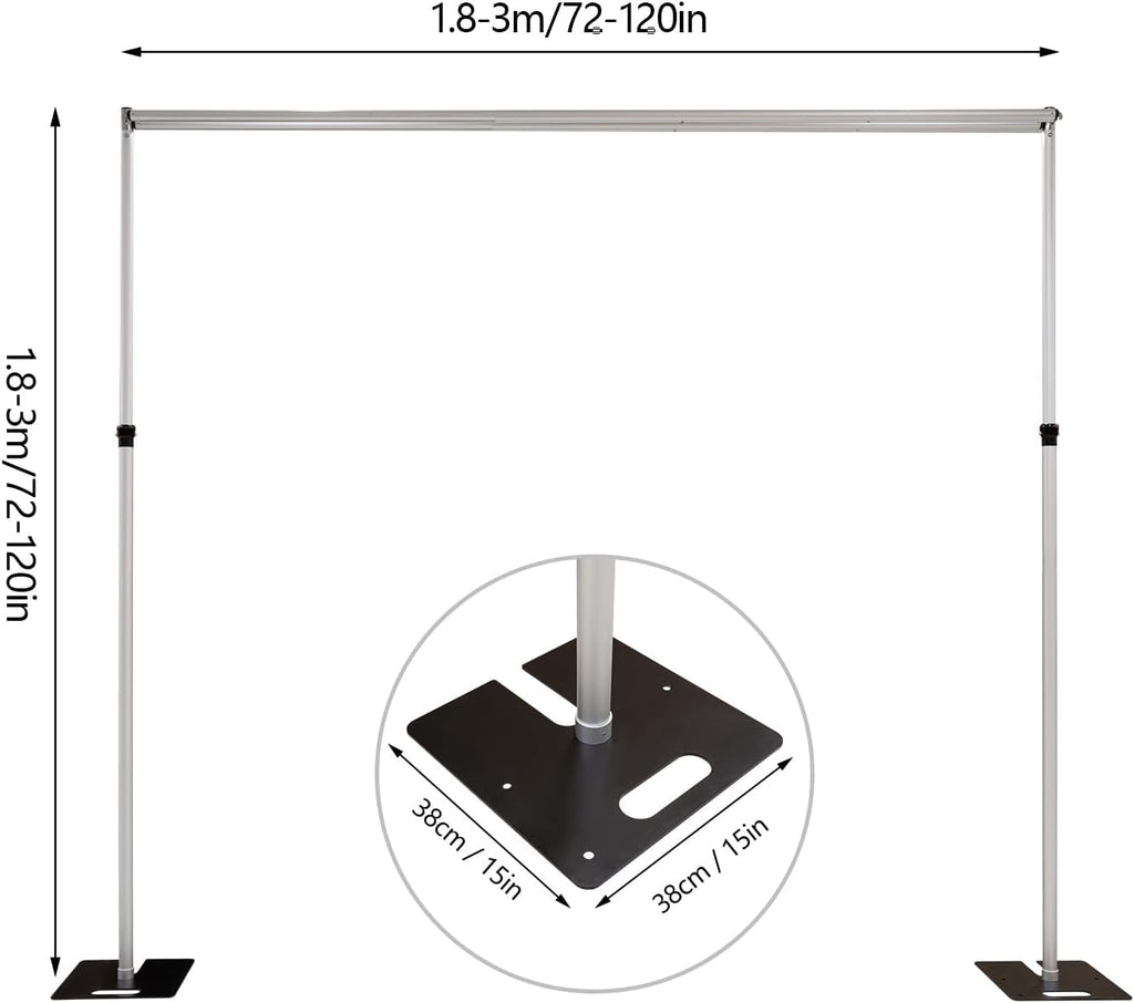 10x10Ft Adjustable Aluminum Alloy Backdrop Stand D564