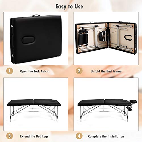 84" Portable Folding Massage Bed with Carry Case Z771595