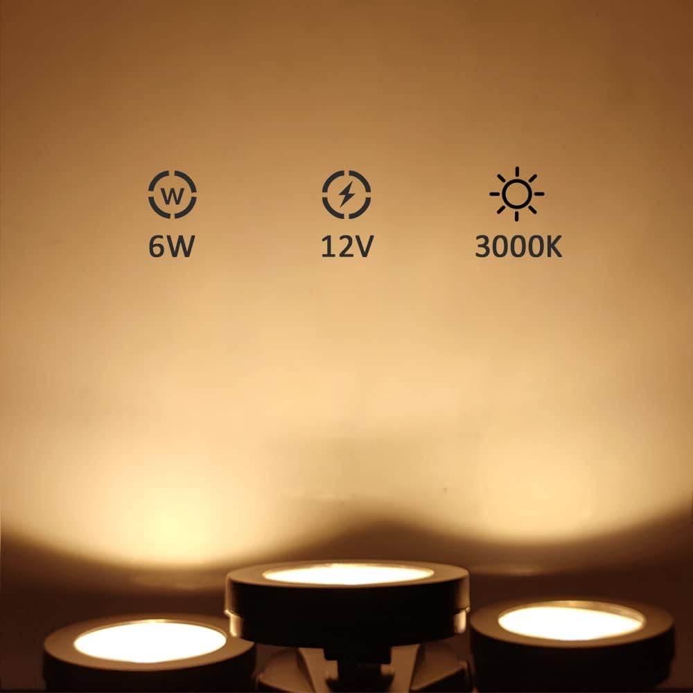 6W 3 Head 3000K Warm White IP65 Waterproof LED Landscape Lights (4 Pack) B4796