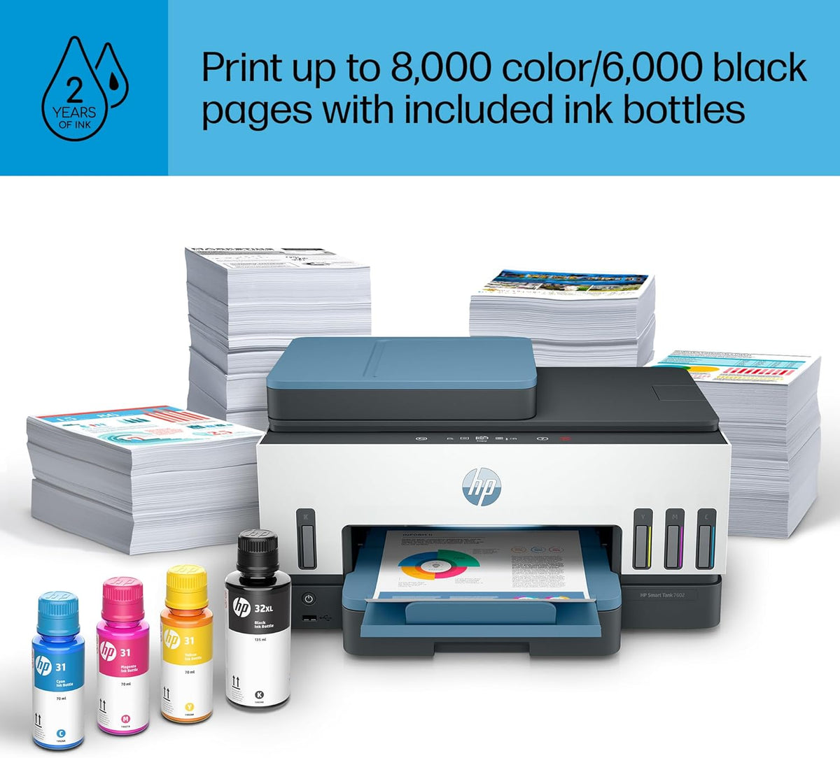 Smart Tank All-in-One Ink Tank Printer with 2 years of ink included H541327