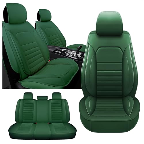 5 Seats Beige Faux Leather Seat Covers Q78121