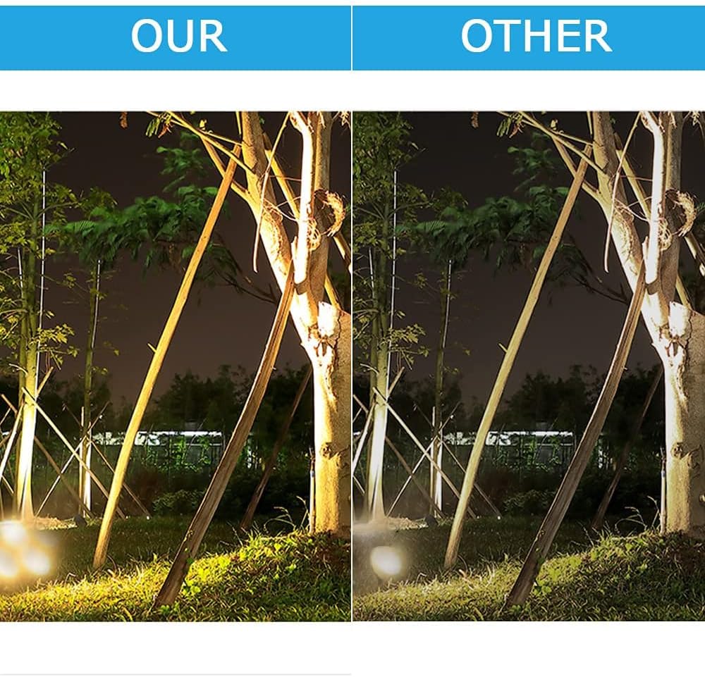6W 3 Head 3000K Warm White IP65 Waterproof LED Landscape Lights (4 Pack) B4796