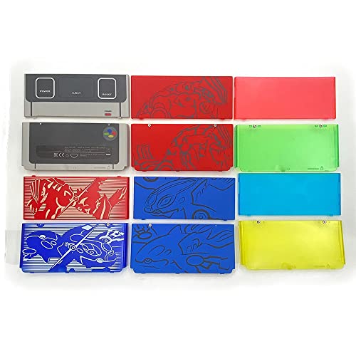 Clear Blue Red Gem Replacement Faceplate for 3DS K1856
