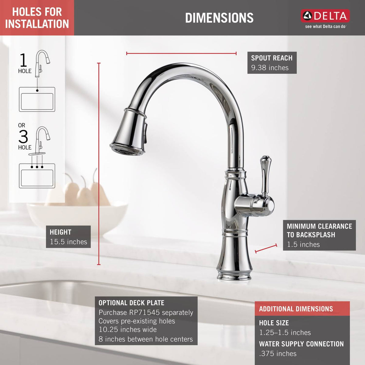 Chrome Single Handle Pull Down Kitchen Faucet O3126