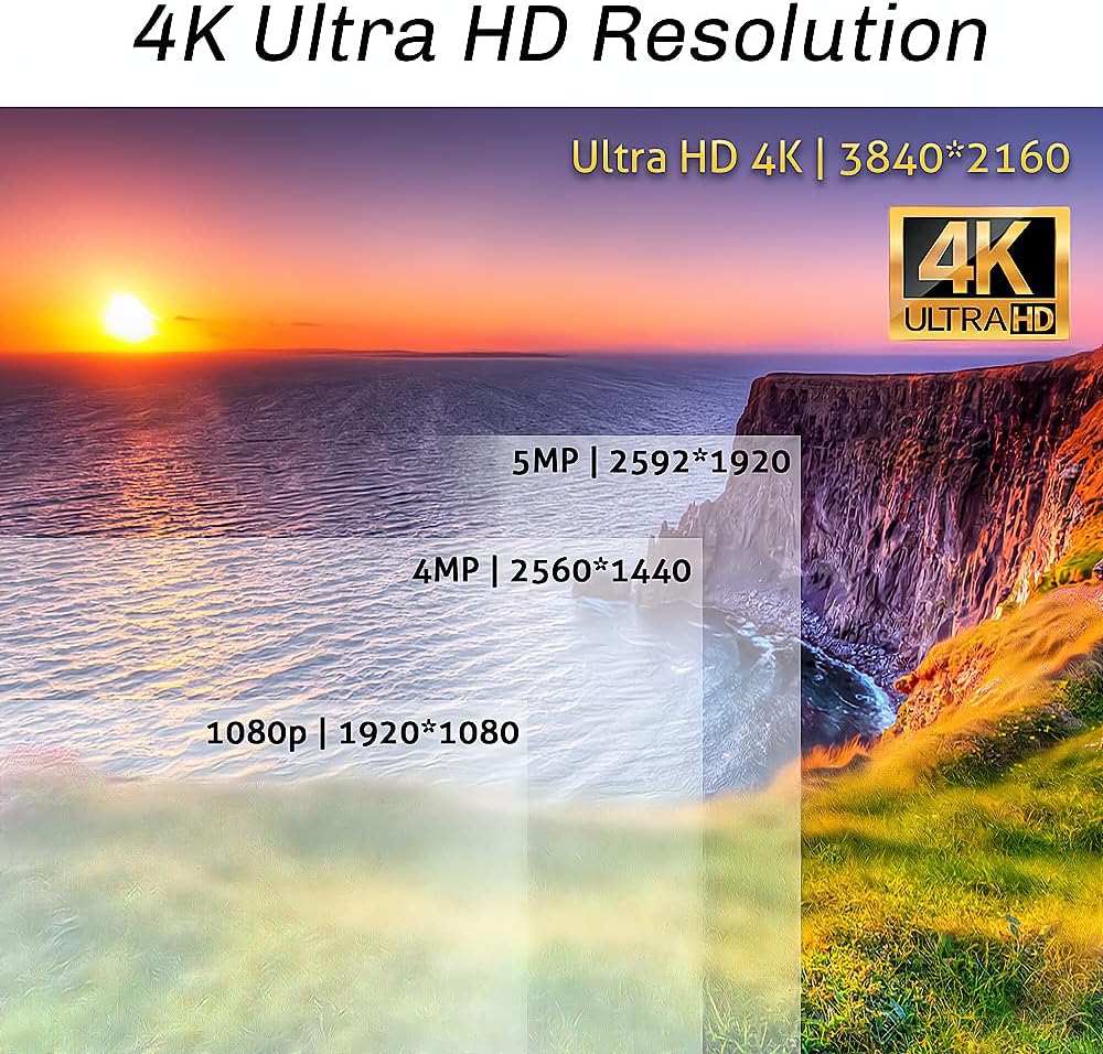 4K 8MP PoE Security Camera System with 5X Optical Zoom K826475