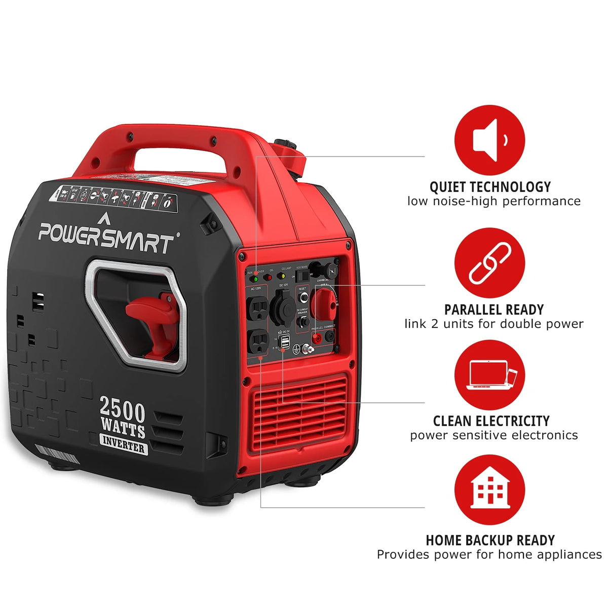 2500W Portable Inverter Gas Generator G8928