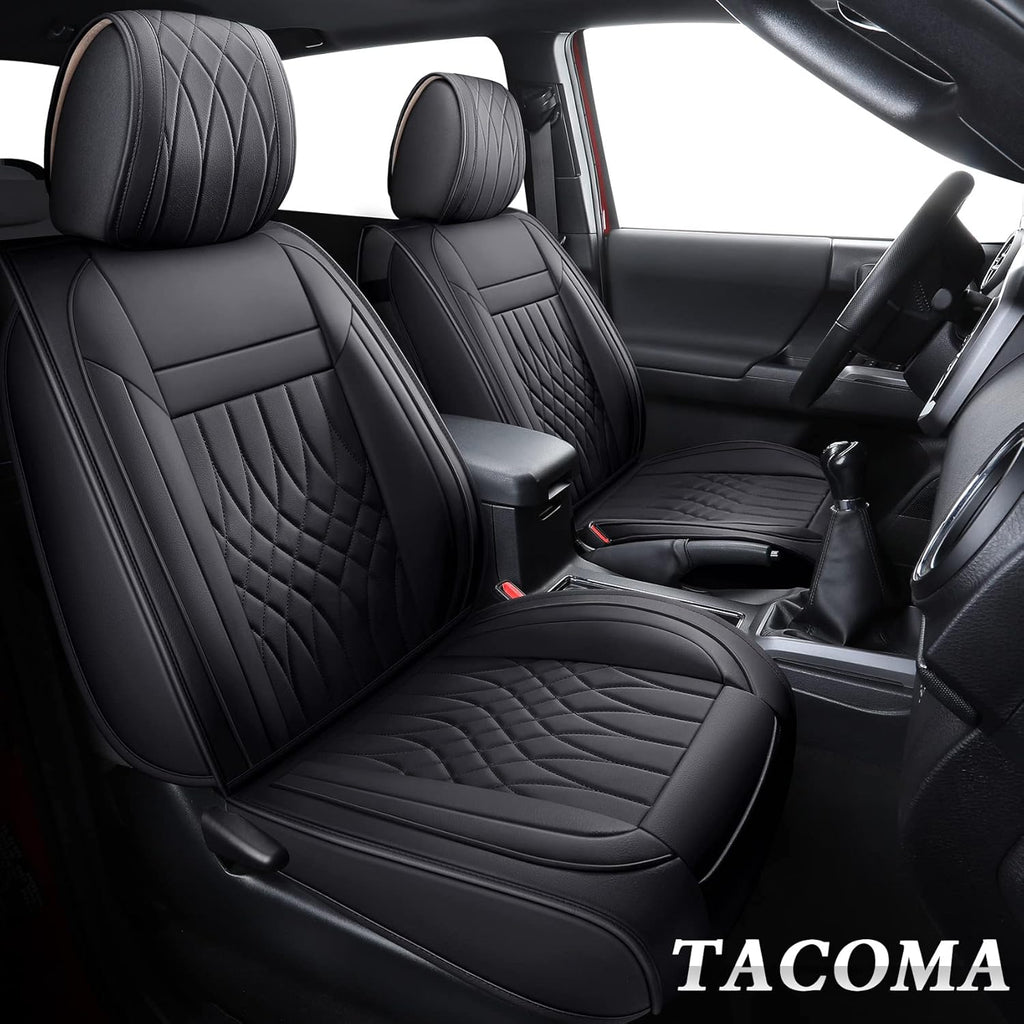 Toyota Tacoma Seat Covers 2005-2022 Crew Double Cab Pickup Airbag Compatible 5 PCS Full Set X3659