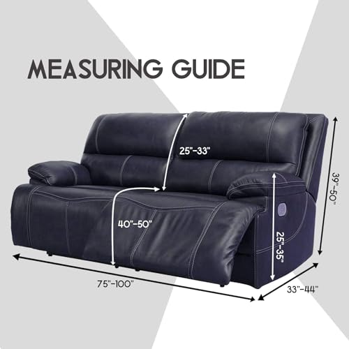 8-Pieces Dark Grey Stretch Recliner Sofa Covers Z593411