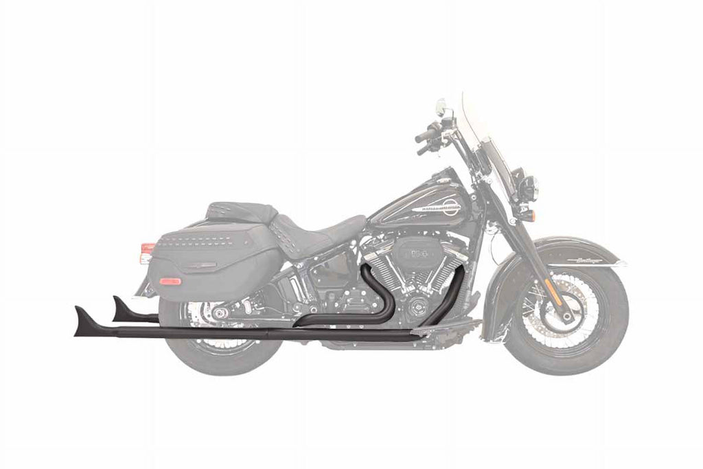 Black 36" Fishtail Exhaust System with Baffles Y4291