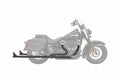 Black 36" Fishtail Exhaust System with Baffles Y4291