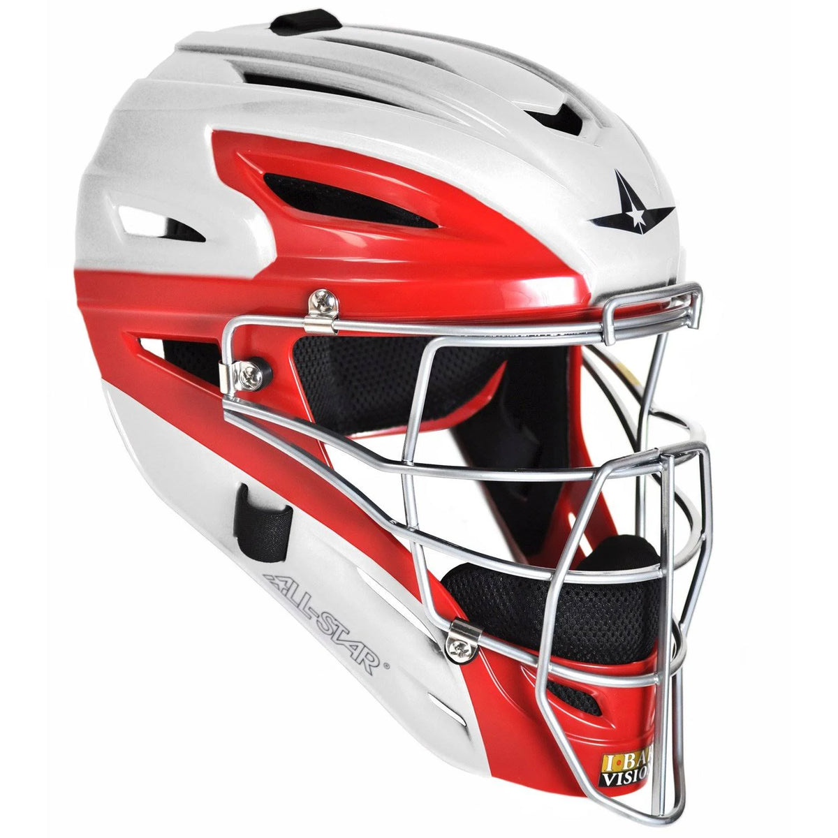 White/Scarlet Catchers Helmet E556078