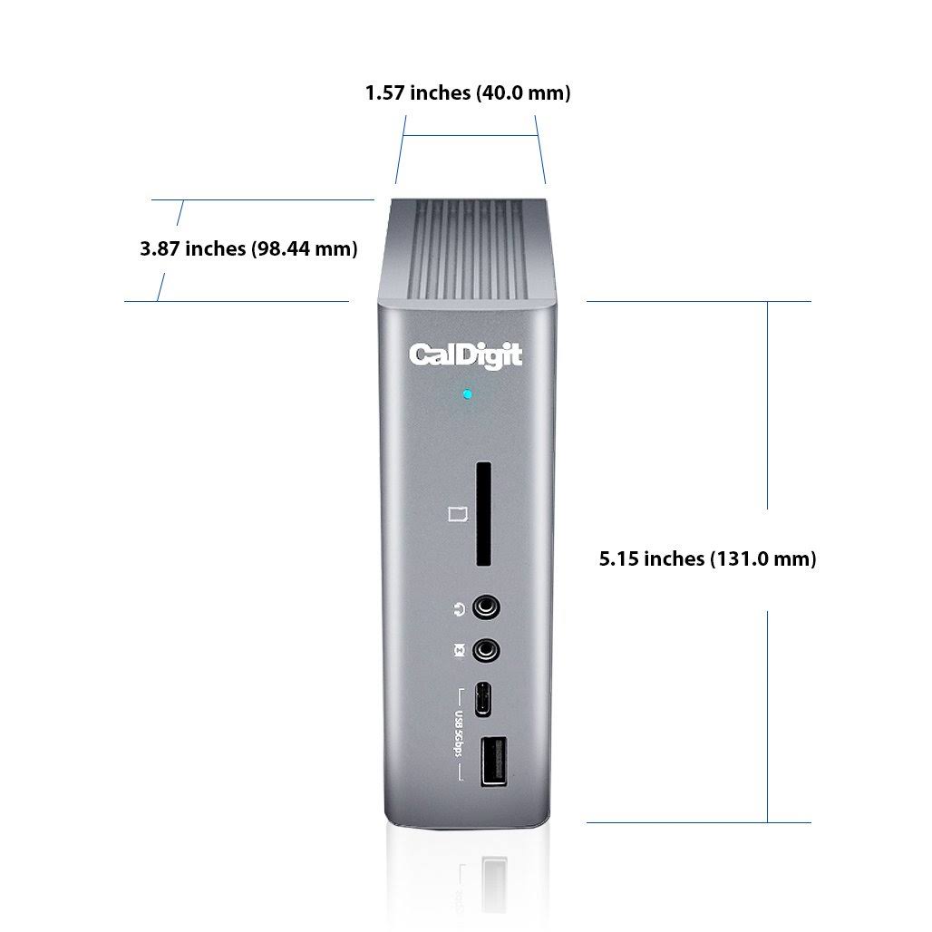 Thunderbolt Station 3 Plus Docking Station with 15 Ports and 0.7m Passive Cable, Space Gray L750
