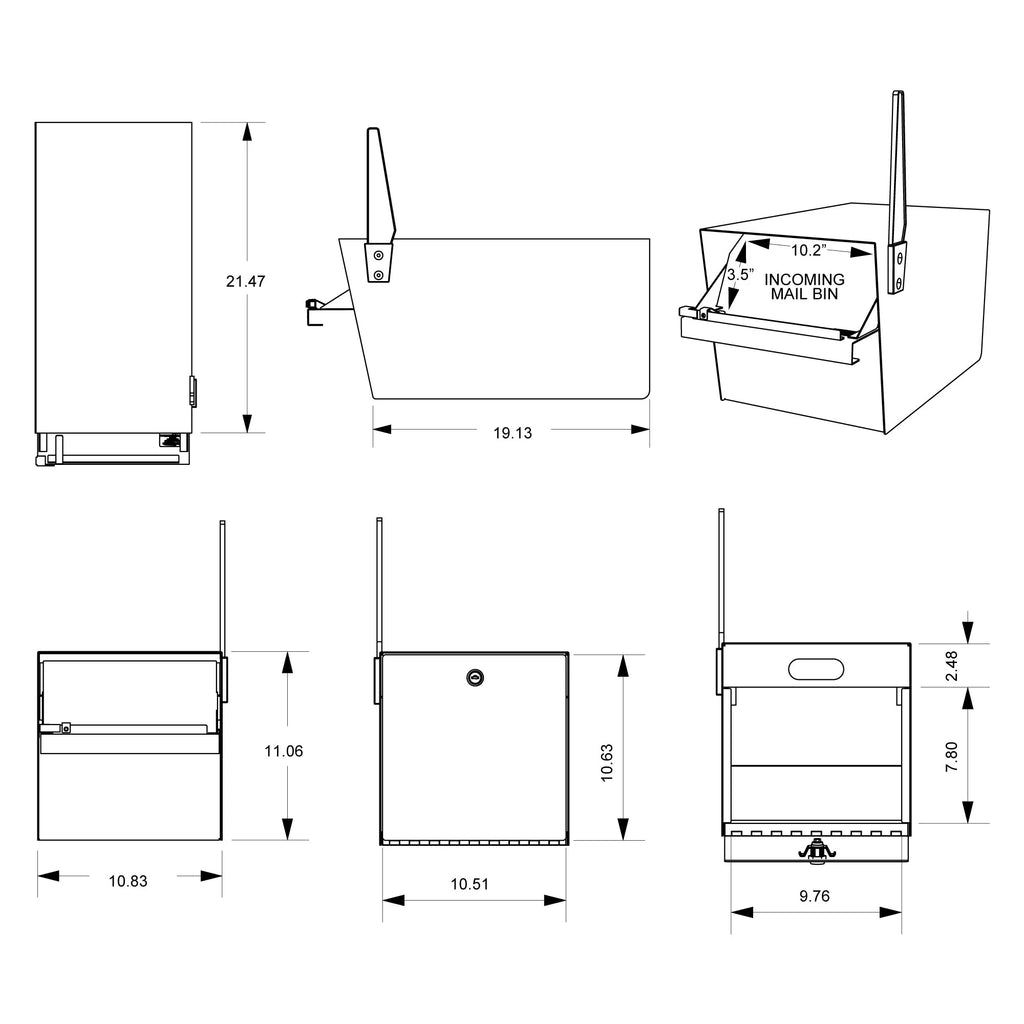 Black Locking Security Mailbox R649538