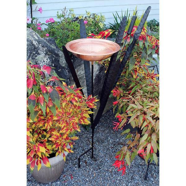 Double Cattail Birdbath G894