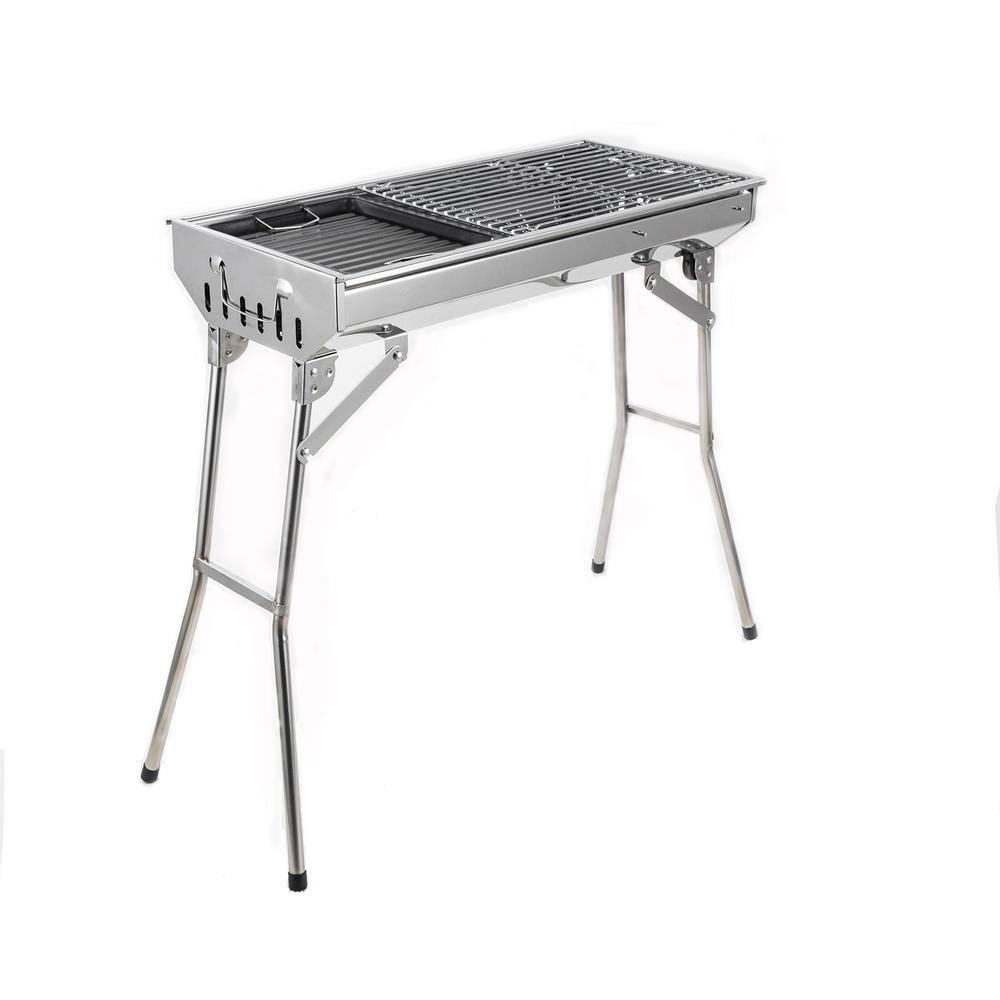 Portable Stainless Steel Folding Charcoal Grill R9639