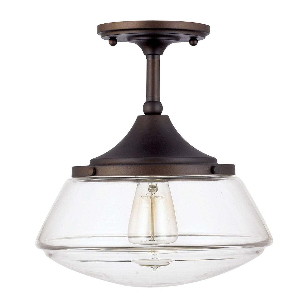 1 Light Semi-Flush Burnished Bronze G326522