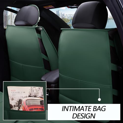 5 Seats Beige Faux Leather Seat Covers Q78121