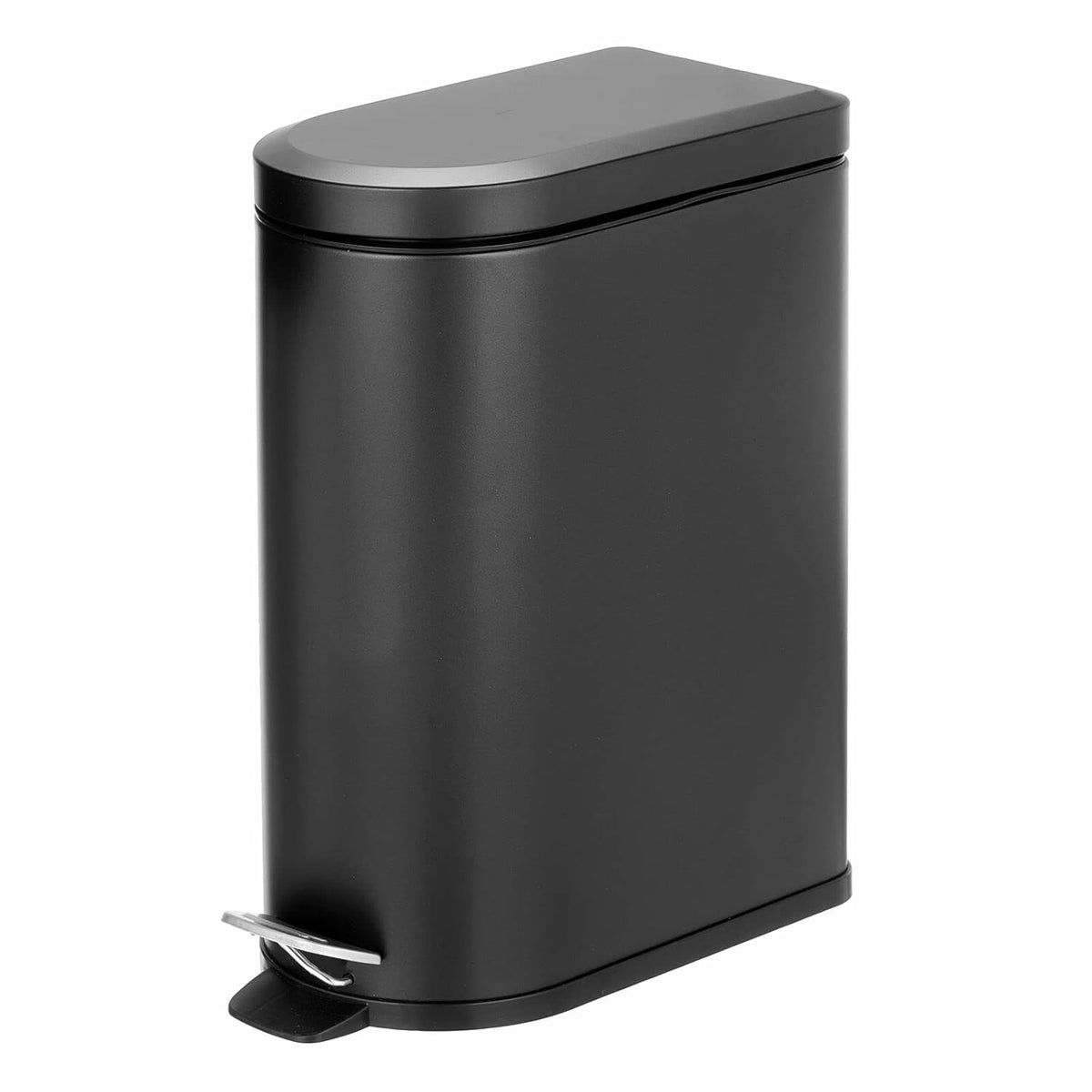 Black 2.6 Gallon Stainless Steel Step Trash Can P181