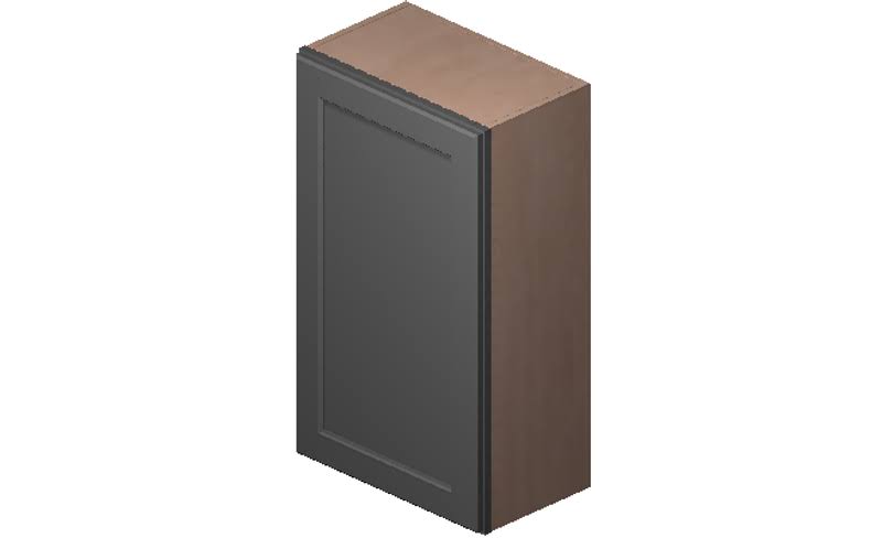 Grey 1 Door 2 Shelves Wall Cabinet K250375