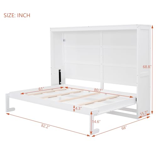 Queen Size Folding Bed Cabinet with Shelf L82851