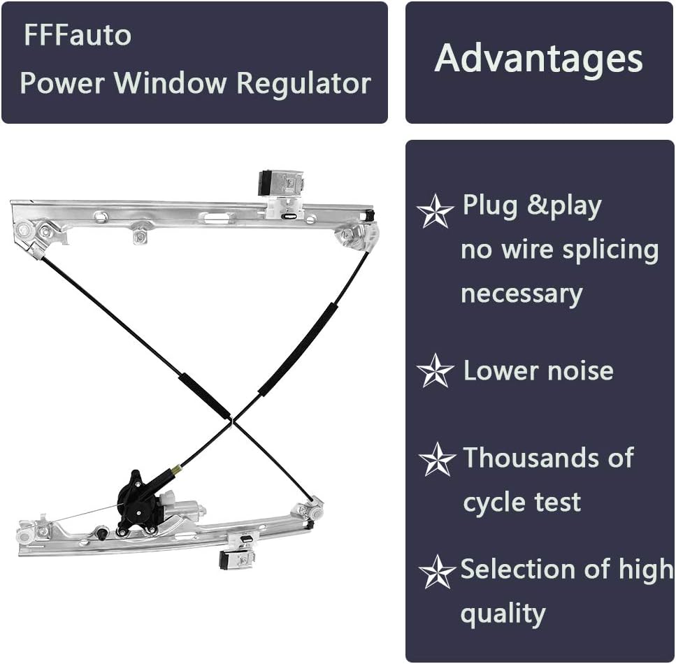 Front Driver Side Power Window Regulator with Motor Pack of 2 I4198