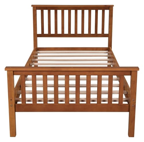 Twin Bed Frame Platform with Headboard and Footboard H2852