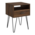 Dark Walnut Single Drawer Side Table N541