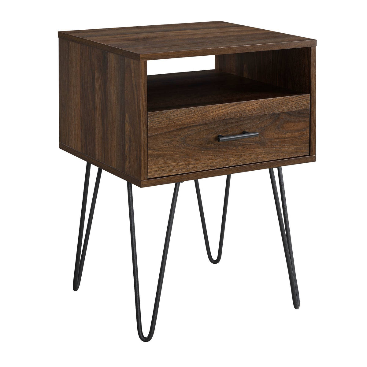 Dark Walnut Single Drawer Side Table N541
