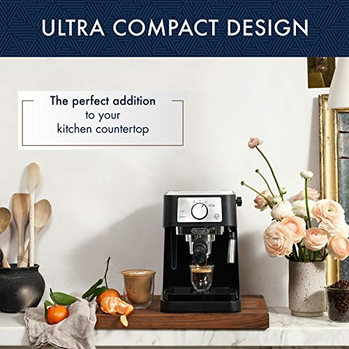 Compact Manual Espresso Machine, 15 Bar Pump Pressure, Tamper Included T196784