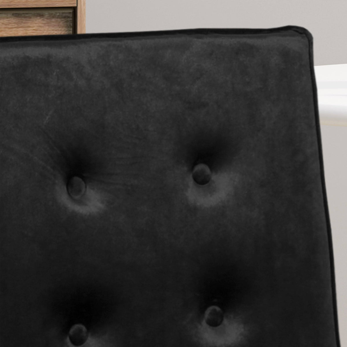 Set of 2 Tufted Velvet Dining Chairs Black I915